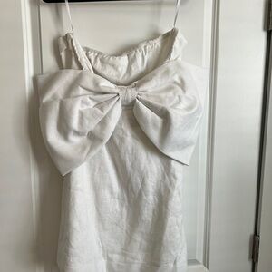 Elegant White Bow Dress